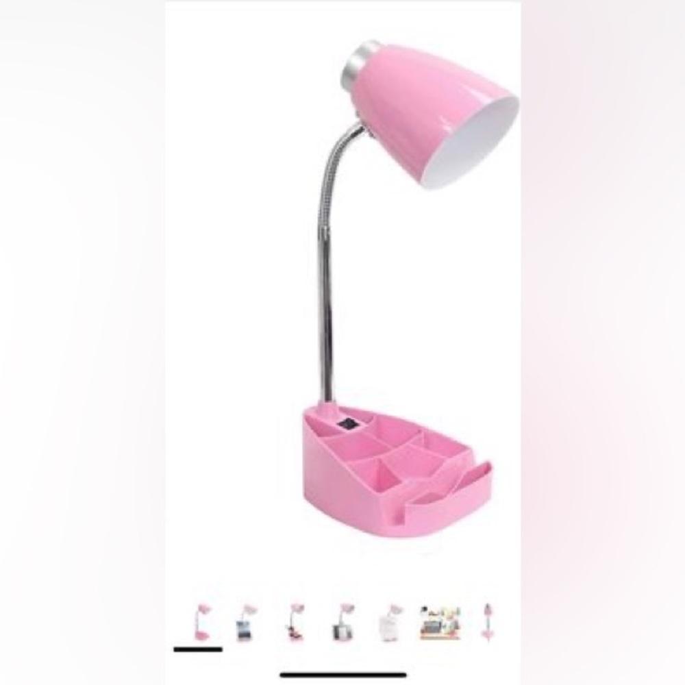 Lamp Pink with book holder bulb not included!
